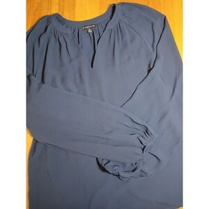 41 Hawthorn Blouse S Navy Sheer Lined Flowy Romantic Chic Boho‎ Lightweight Top